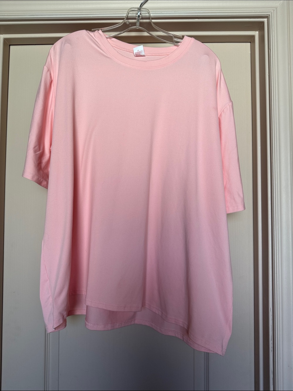 Women's Relaxed Crewneck Jersey Top - Soft Pink